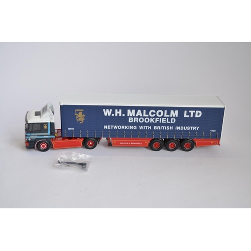 914 - 2 1/50 W.H.Malcolm limited edition truck models by Corgi:
No 75806, 398/2900 M.A.N. Curtainside. 
CC... 