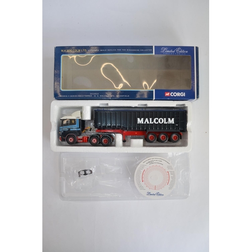 915 - A Corgi 1/50 W.H.Malcolm limited edition (627/4000) Scania 4 Series Bulk Tipper (CC12212), and Corgi... 