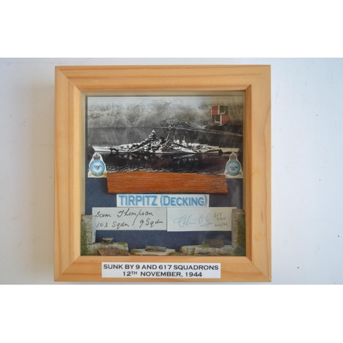 237 - A framed montage relating to the German WWII Pocket Battleship 