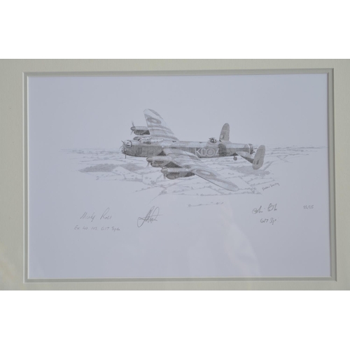 245 - 2 limited edition pencil sketch prints (22 and 23 of 25) by aviation artist Robin Smith, both of Lan... 