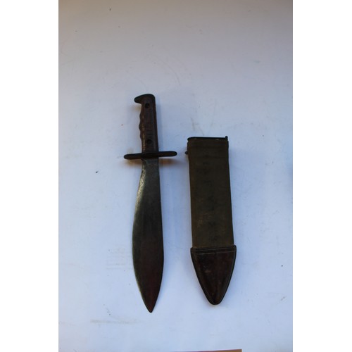 171 - 1916 US army bolo jungle survival knife, stamped 1916, in original sheath, blade L10