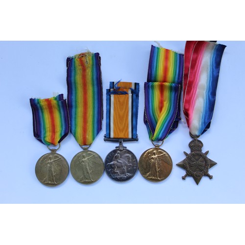 33 - WWI trio awarded to 113132 Corporal R Hill RE, Victory medal awarded to 2019 Corporal Hillary of the... 