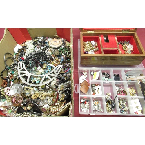 60 - Costume jewellery comprising necklaces, earrings, bangles, etc