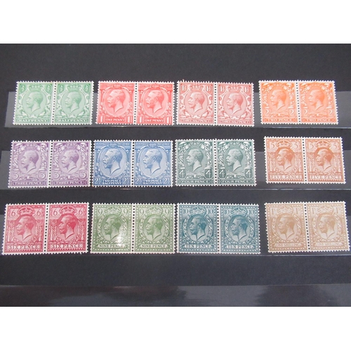 729 - George V, good selection of unused stamps including blocks of two and margin example covering most v... 