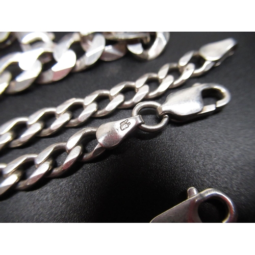 53 - Eight Sterling silver curb link bracelets of various sizes and lengths, all stamped 925, gross 4.62o... 