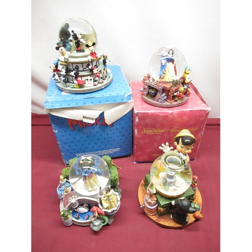 1155 - Collection of Disney Store and other Snow Globes incl. Mickey, Snow White, Cinderella etc and a Disn... 