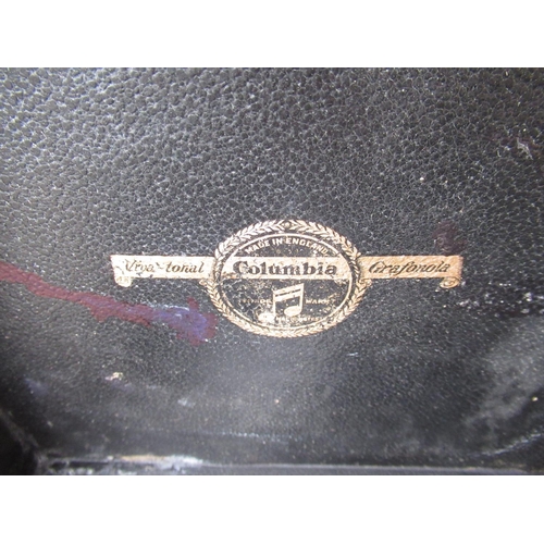 73 - Two Columbia table top Gramophones, black finish cases (2)