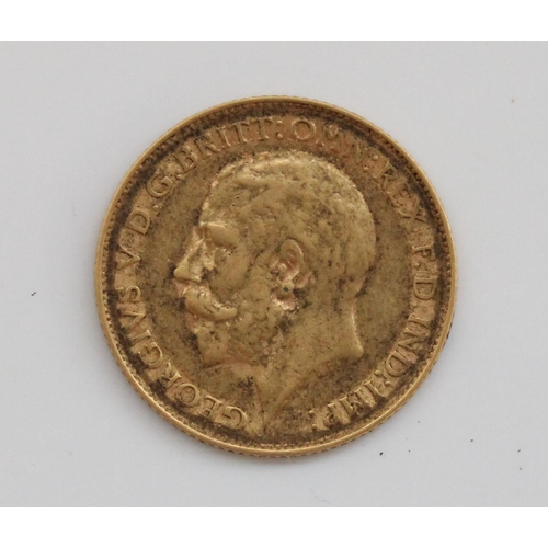 802 - Geo.V 1912 gold half sovereign, 4.0g