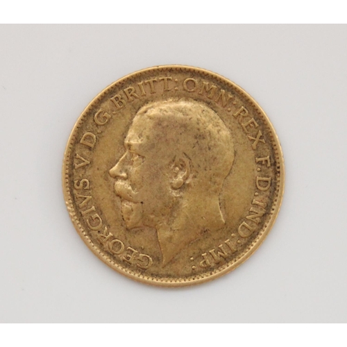 804 - Geo.V 1913 gold half sovereign, 4.0g
