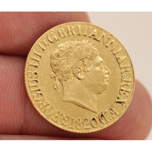 773 - Geo.IV 1820 gold sovereign, 8.0g.
