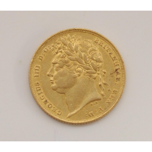 775 - Geo.IV 1822 gold sovereign, 8.0g.