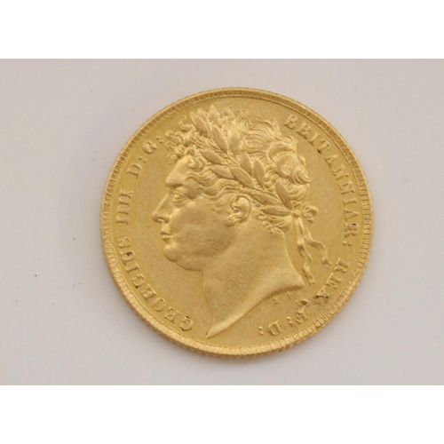 778 - Geo.IV 1824 gold sovereign, 8.0g.