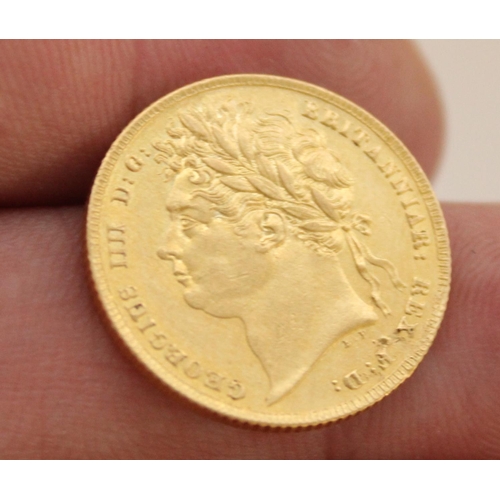 778 - Geo.IV 1824 gold sovereign, 8.0g.