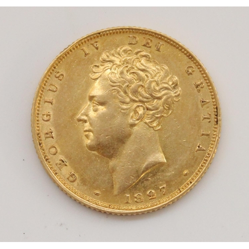 781 - Geo.IV 1827 gold sovereign, 8.0g.