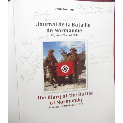 37 - The Battle for Liberty Normandy 1944, multi signed by Lewis Trinder PO Royal Navy HMS Magpie, Lewis ... 