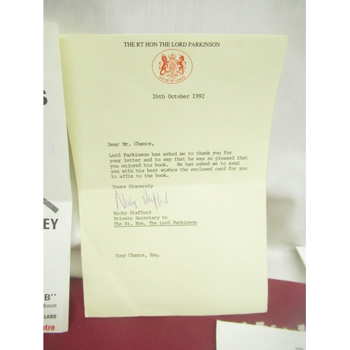 3 - Collection of signatures and letters inc. letter from Nigel Pride dated August 20 1983, Peter Scott ... 