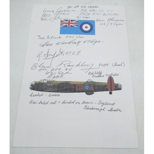 7 - A Service of Remembrance for 57 & 630 Squadrons Bomber Command, dated 1st July 2007, signed by Doug ... 