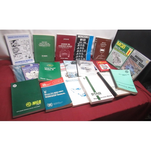 103 - Collection of Car workshop manuals and maintenance books (25)