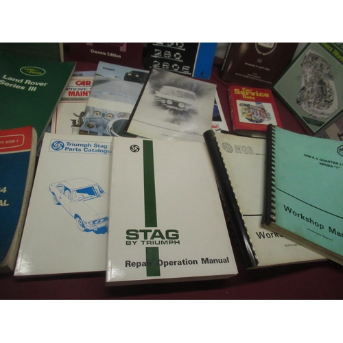 103 - Collection of Car workshop manuals and maintenance books (25)