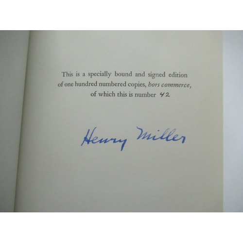 112 - Miller(Henry) Tropic of Cancer, Grove Press Inc., Specially Bound and Signed Edition no.42 of 100, h... 