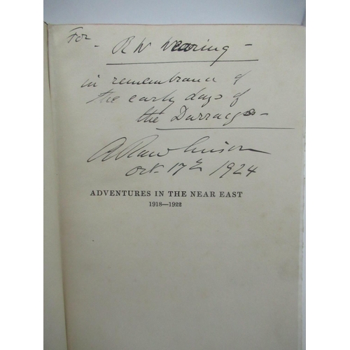 115 - Rawlinson(A) Adventures in the Near East 1918-1922, Dodd Mead and Company, 1924, Signed message to R... 