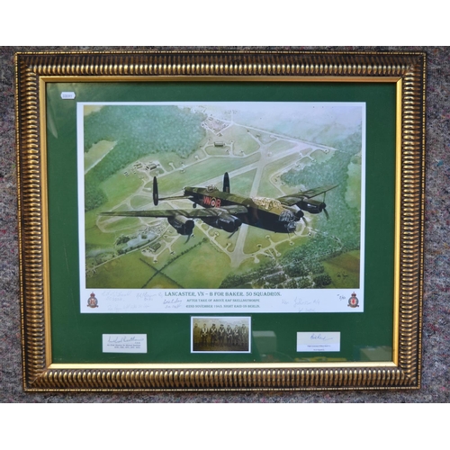 213 - 5 framed Lancaster bomber prints, 3 by Reg Payne, 1 by Micheal Smart and an unopened limited edition... 