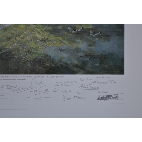 222 - Unframed Limited edition print (310/500) produced by the Official Normandy Veterans Association for ... 