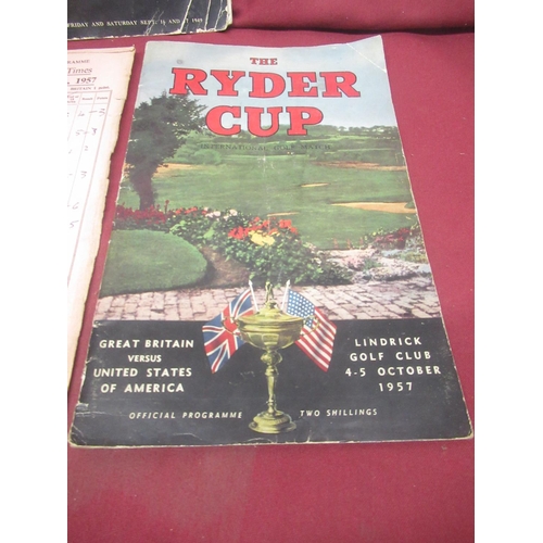 77 - The Ryder Cup 1949 Official Souvenir Programme, The Ryder Cup Lindrick Golf Club 1957 Official Progr... 