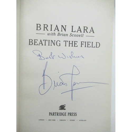 80 - Lara(Brian) Beating the Field, Partridge Press, 1995, signed by author, multi-signed by the West Ind... 