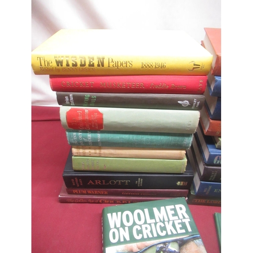 87 - Collection of Cricket related books inc. biographies, autobiographies, history, etc..., Signed or wi... 