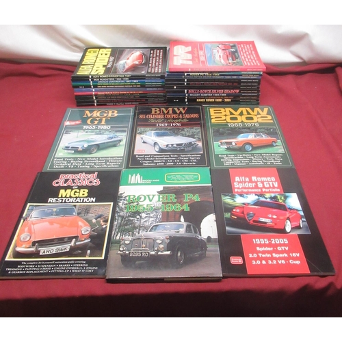 99 - Collection of Brooklands Books on cars inc. BMW 2002 1968-1976, MGB GT 1965-1980, Alfa Romeo Spider ... 