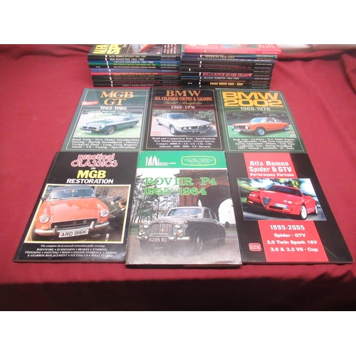 99 - Collection of Brooklands Books on cars inc. BMW 2002 1968-1976, MGB GT 1965-1980, Alfa Romeo Spider ... 