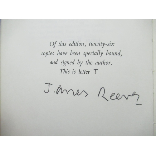 138 - Reeves(James) Sub Song, William Heinemann, Signed limited 1st Ed. 1969 Letter T of 26, hardback