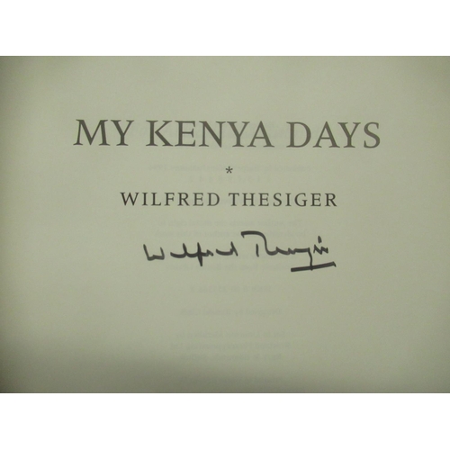 152 - Thesiger(Wilfred) My Kenya Days, HarperCollins, 1994, Signed, newspaper articles glued to back of bo... 