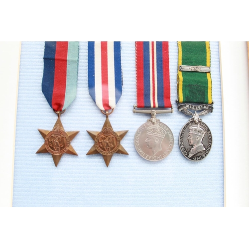 341 - WWII medal group for 1981225 Pte Josaph Conlan Royal Engineers to include War Medal, Defence medal, ... 