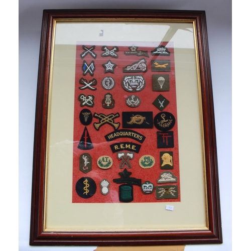 358 - Collection of WWI period to late C20th British military cloth arm badges to inc. Royal Signals, RAMC... 