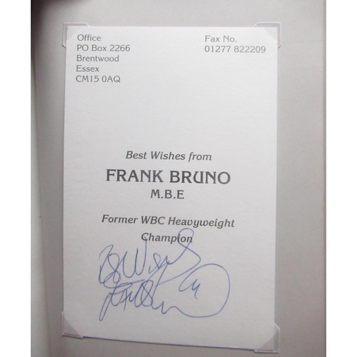 168 - McIlvanney(Hugh) McIlvanney on Boxing, Mainstream Publishing,1st Ed. 1996, Signed, Frank Bruno MBE s... 