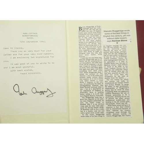 190 - Muggeridge(Malcolm) - Something Beautiful for God, Collins, 1st Ed. 1971, Signed Type Written Note g... 