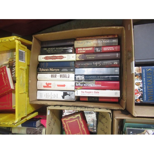 195 - Large collection of mixed books in 6 boxes