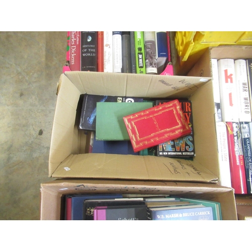 195 - Large collection of mixed books in 6 boxes