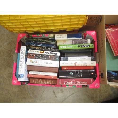 195 - Large collection of mixed books in 6 boxes