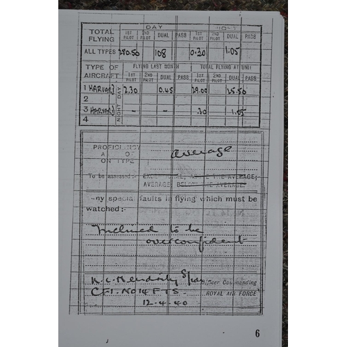 260 - 2 limited edition bound facsimilies of 2 WWII pilots flying log books, Squadron Leader 