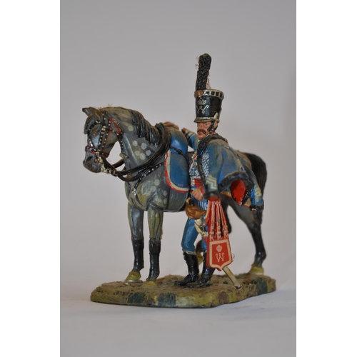 269 - A collection of approximately 80 Delprado solid cast metal mounted Napoleonic war model soldier figu... 