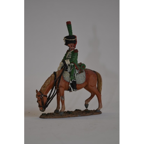 269 - A collection of approximately 80 Delprado solid cast metal mounted Napoleonic war model soldier figu... 