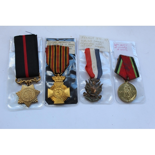 402 - Collection of four medals, including 20th anniversary Victory of WWII medal, French 1870 - 1871 Oubl... 