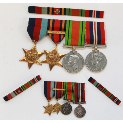 372 - WWII medal group for Midshipman J.H. Parbury Royal Navy consisting Defence medal, war medal, Burma S... 