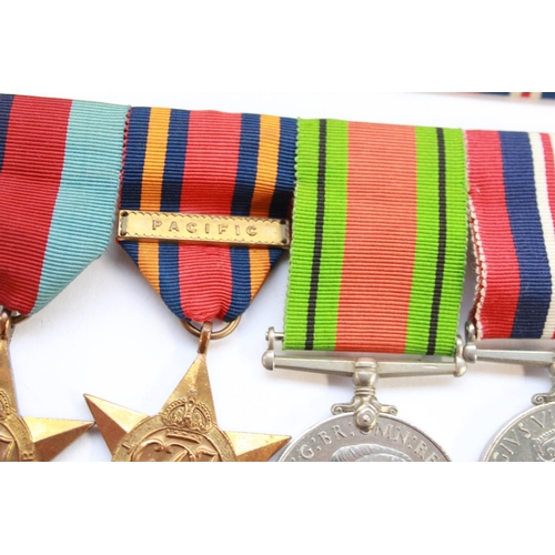 372 - WWII medal group for Midshipman J.H. Parbury Royal Navy consisting Defence medal, war medal, Burma S... 