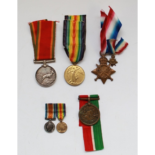 380 - Mixed WWI and WWII period medals to inc. Africa service medal N9637 T. Chuene, unnamed Victory, Mons... 