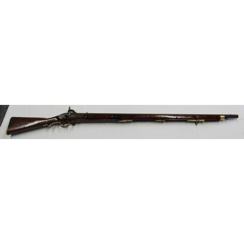 520 - C19th American Arms percussion musket (no ramrod), overall length 137cm