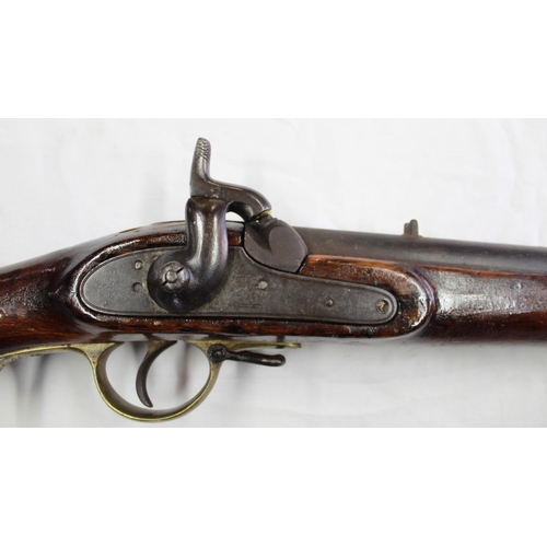 520 - C19th American Arms percussion musket (no ramrod), overall length 137cm